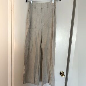 Abercrombie linen blend wide leg trousers